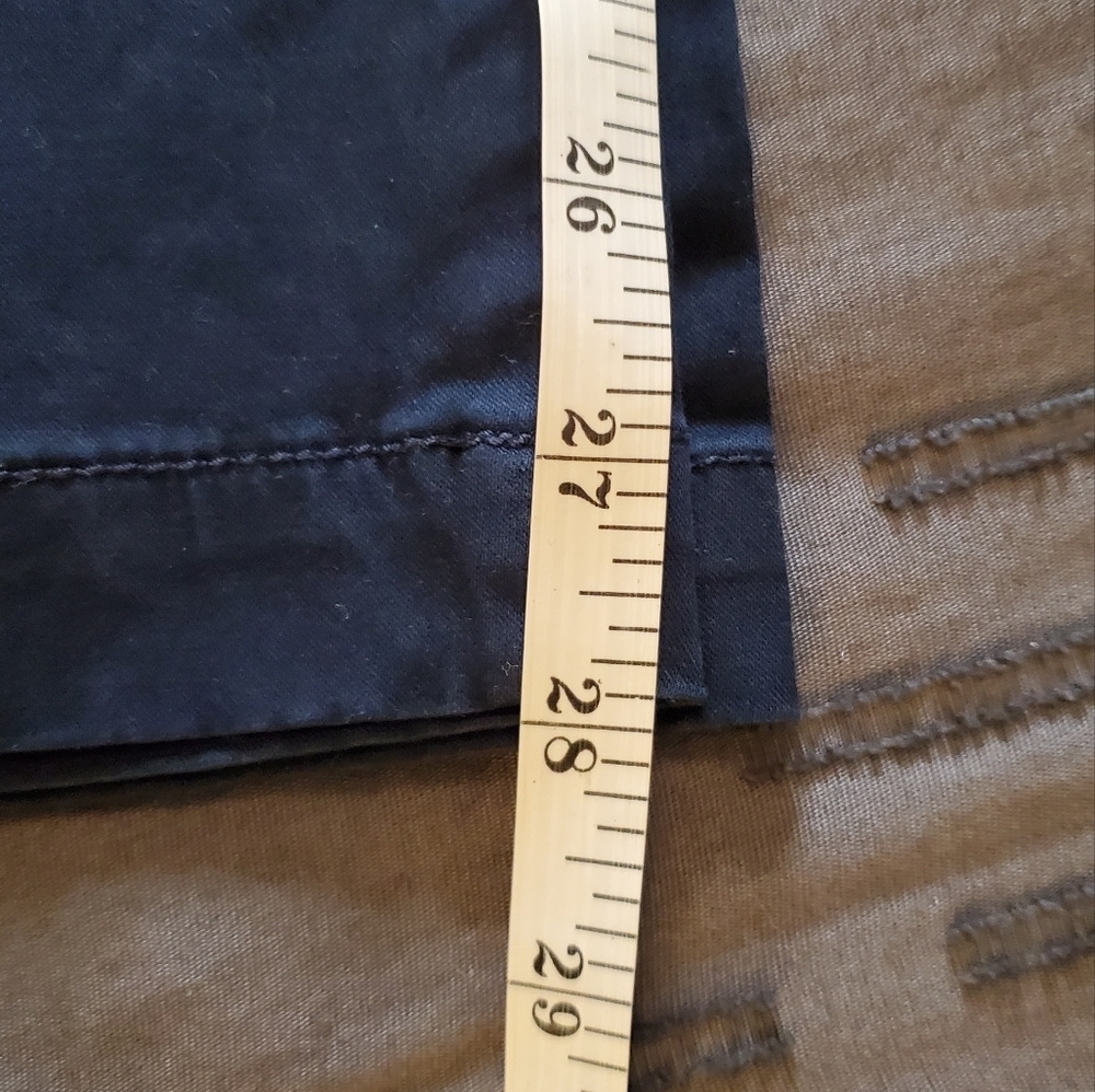 Pinstripe Cropped Slim Pants - Navy - Picture 11 of 12
